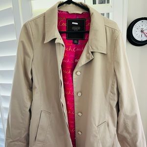 Coach 1941 Short Trench Coat Walking Car Coat Khaki Classic Jacket Missing Size